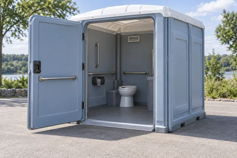 Accessible portable toilet unit